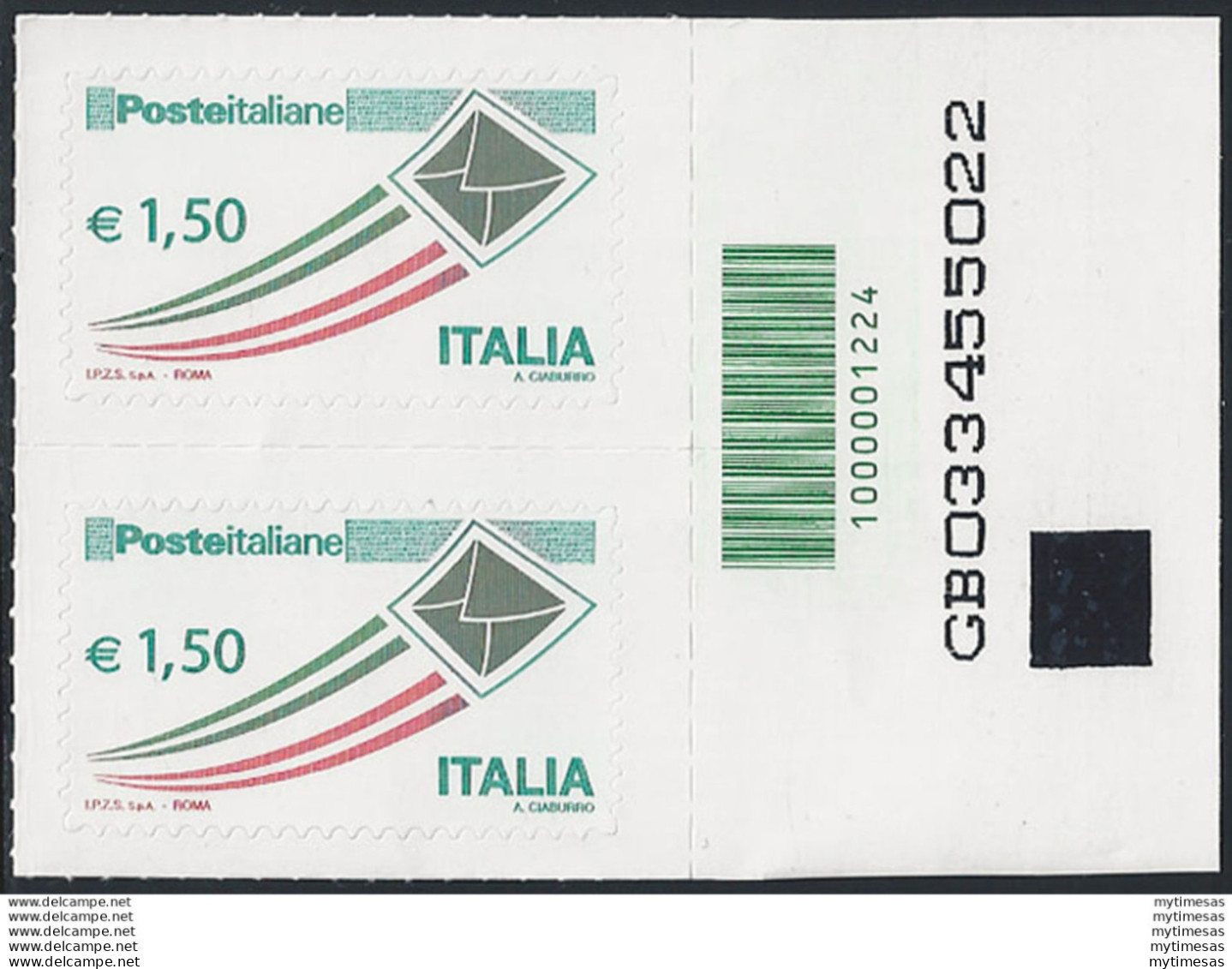 2009 Italia Lettera € 1,50+codice A Barre MNH Unif. 3156cb - Altri & Non Classificati