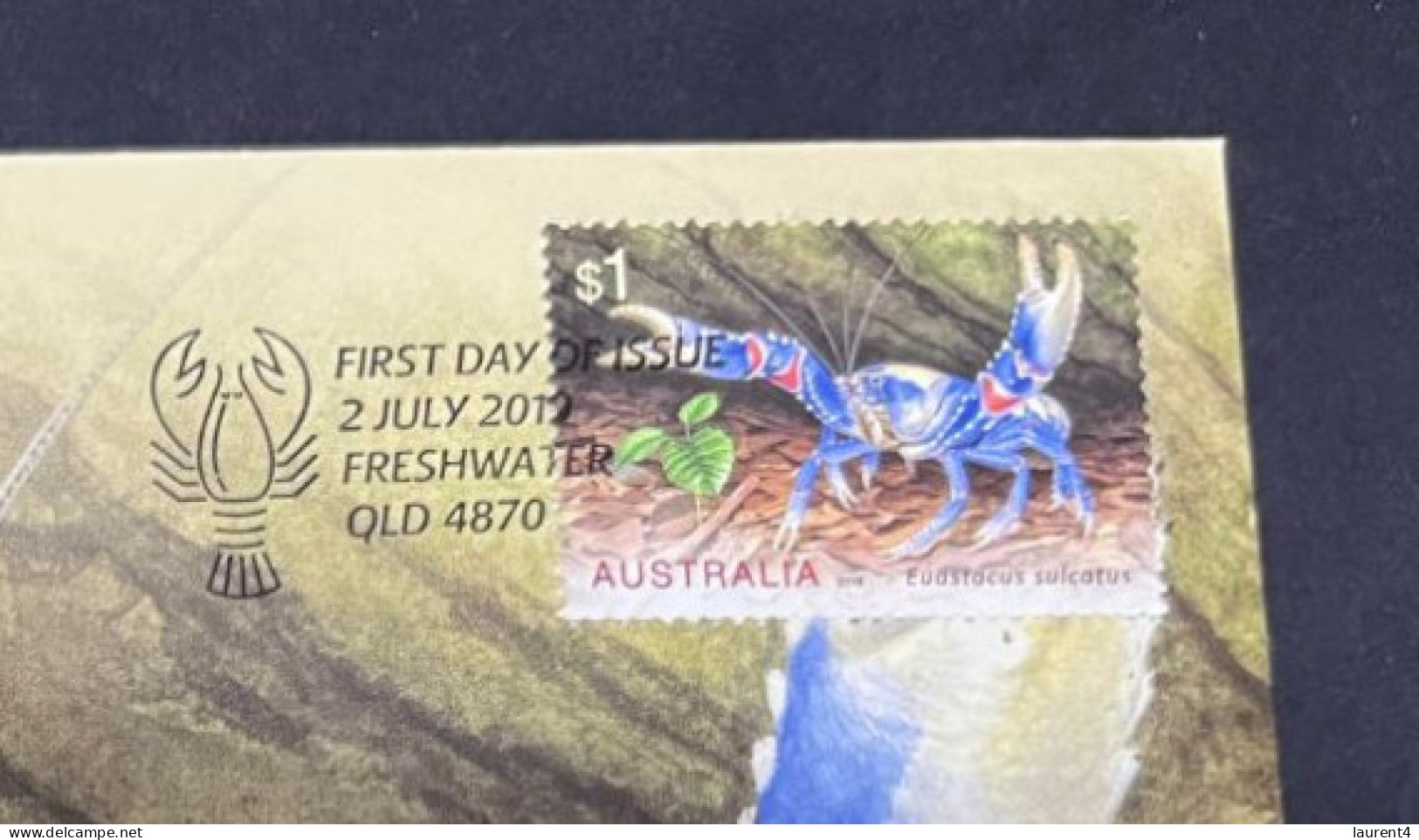 5-5-2024 (4 Z 14) Australia Freshwater 2019 Crayfish Medallion Colored Cover (seashell / Coquillage / Crab) 0363/2000 - Wertmarken (Kriegsgefangenen)