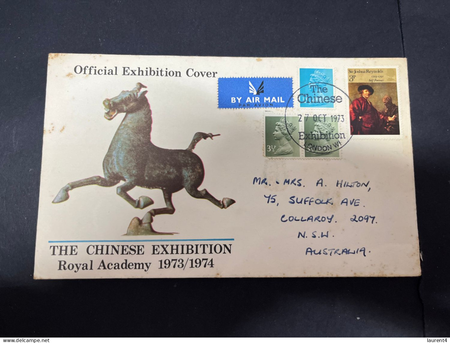 5-5-2024 (4 Z 14)  FDC - UK - 1973 - The Chinese Exhibition At The Royal Academy (1973/1974) In London  (19x11cm) - 1971-1980 Decimal Issues