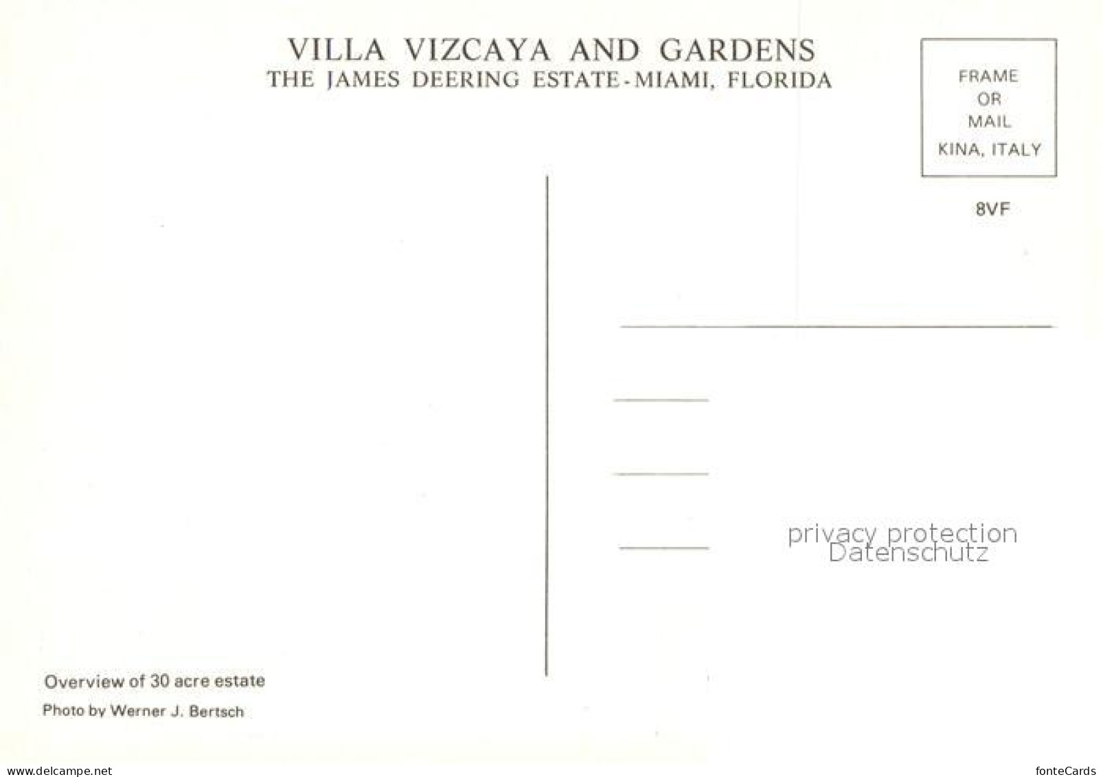 73705407 Miami_Florida Villa Vizcaya And Gardens The James Deering Estate - Other & Unclassified
