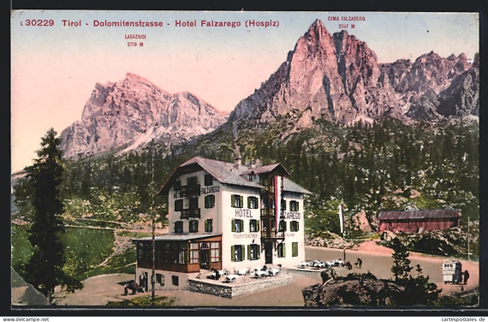 Cartolina Falzarego, Hotel An Der Dolomitenstrasse  - Andere & Zonder Classificatie