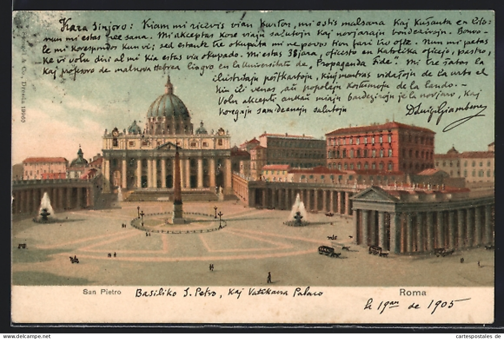 Lithographie Roma, San Pietro  - Other & Unclassified