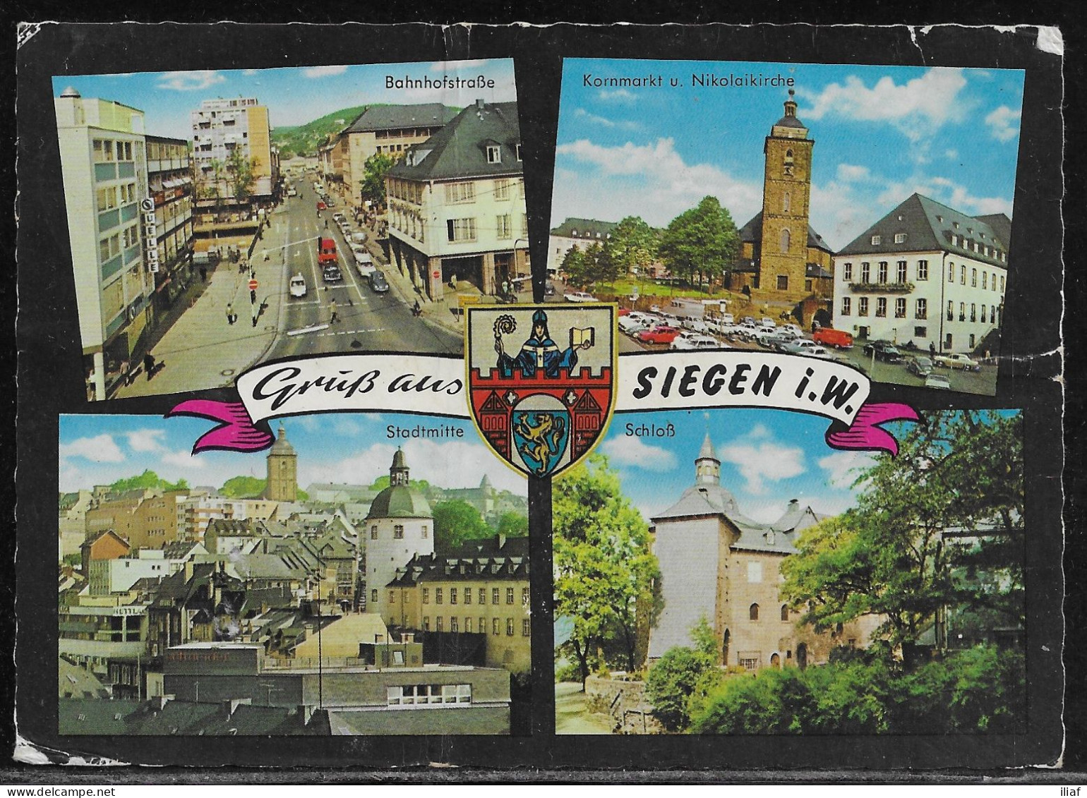 Germany.   Siegen I.W. Illustrated View Posted Postcard - Siegen