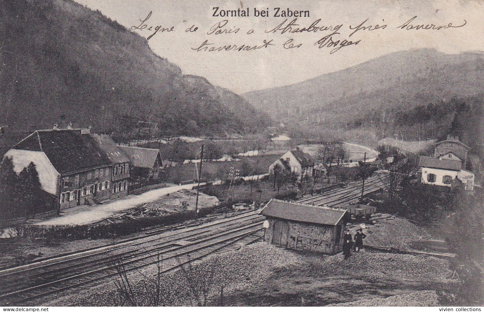 Saverne (67 Bas Rhin) Gare Zontal Bei Zabern "Ligne De Paris à Strasbourg Près Saverne Traversant Les Vosges" Circ. 1912 - Saverne