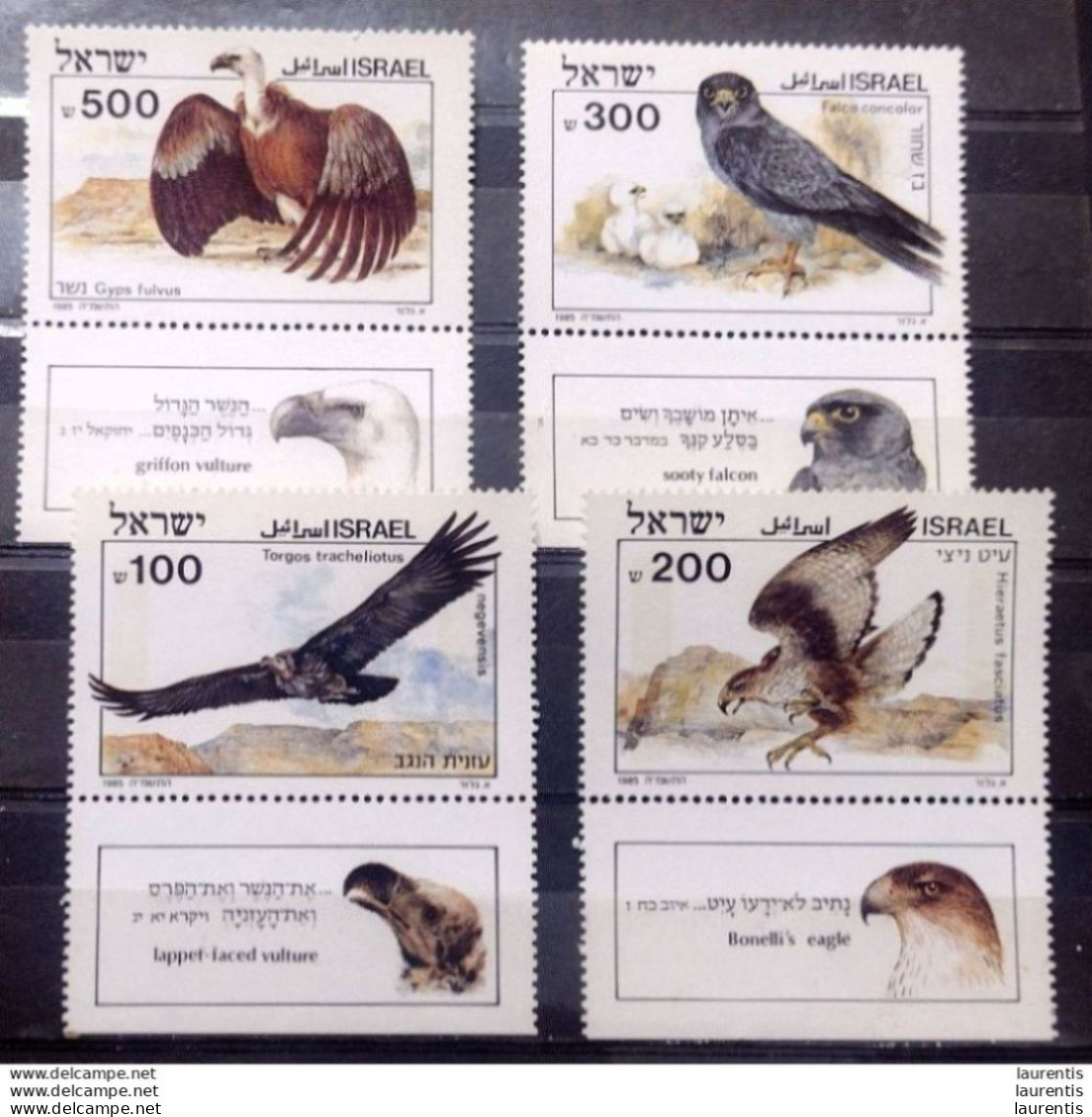 D2862.  Birds Of Prey - Eagles - Israel Yv 925-28 MNH - 1,85 (180-250) - Águilas & Aves De Presa