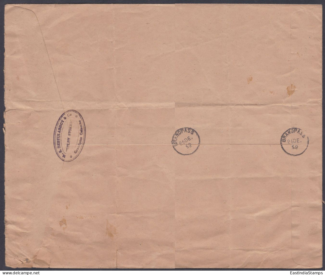 Sri Lanka British Ceylon 1952 Registered Airmail Cover To London, King George VI, Aeroplane, Airplane, Mountain Elephant - Ceylon (...-1947)