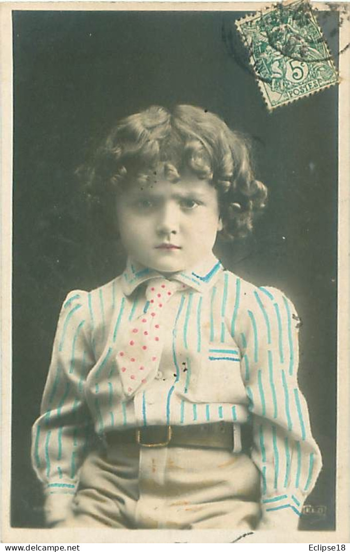 Portrait Fillette -  Jolie Tenue Chemise Et Cravate Yeux Bleu  Q 2597 - Abbildungen