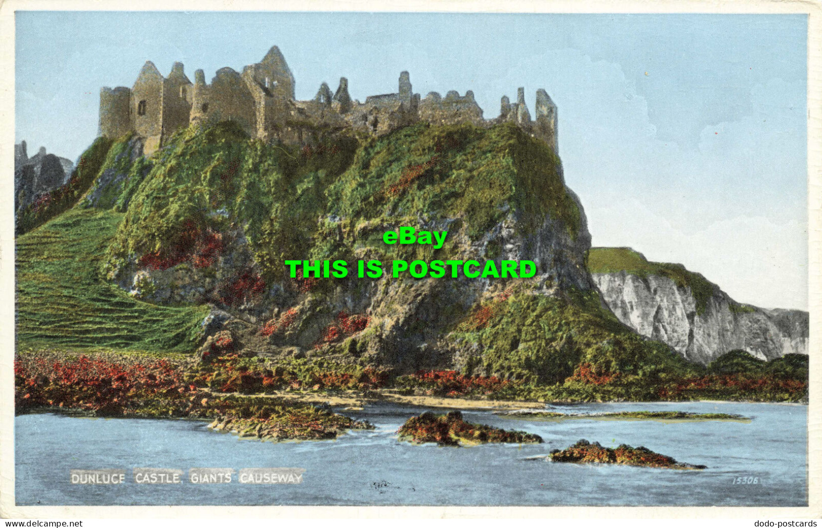 R614582 Dunluce Castle. Giants Causeway. Carbo Colour. Valentines - Mundo