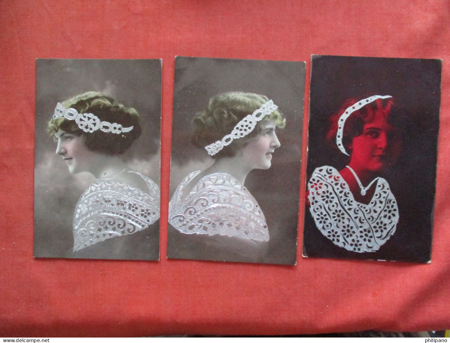 Lot Of 3 Cards. Females Foil. Attached   Ref 6401 - Fashion
