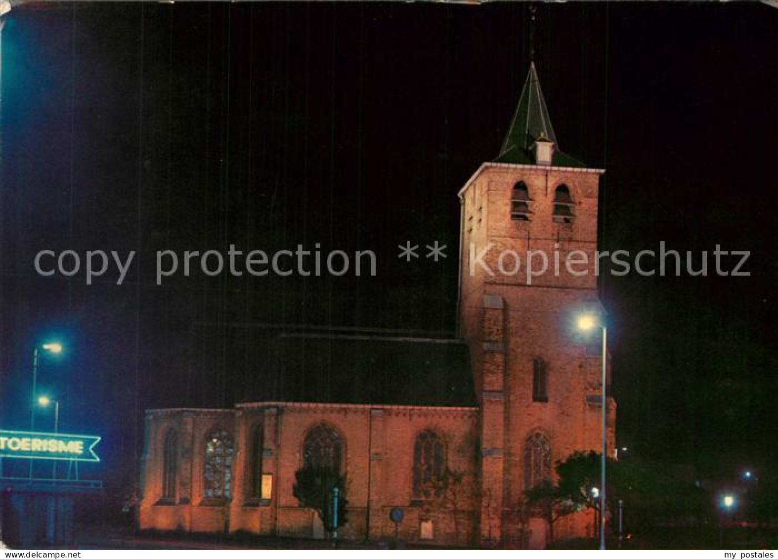 73360527 Blankenberge Alte Kirche Nachtaufnahme Blankenberge - Blankenberge