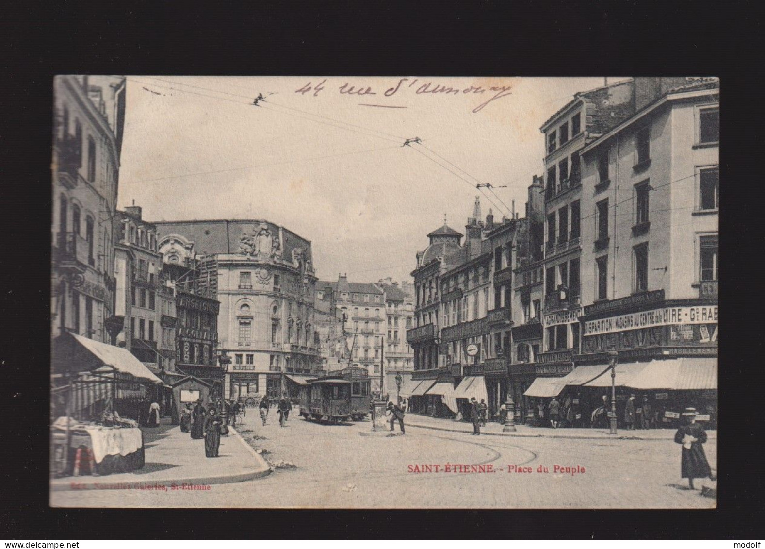 CPA - 42 - Saint-Etienne - Place Du Peuple - Animée - Circulée En 1912 - Saint Etienne