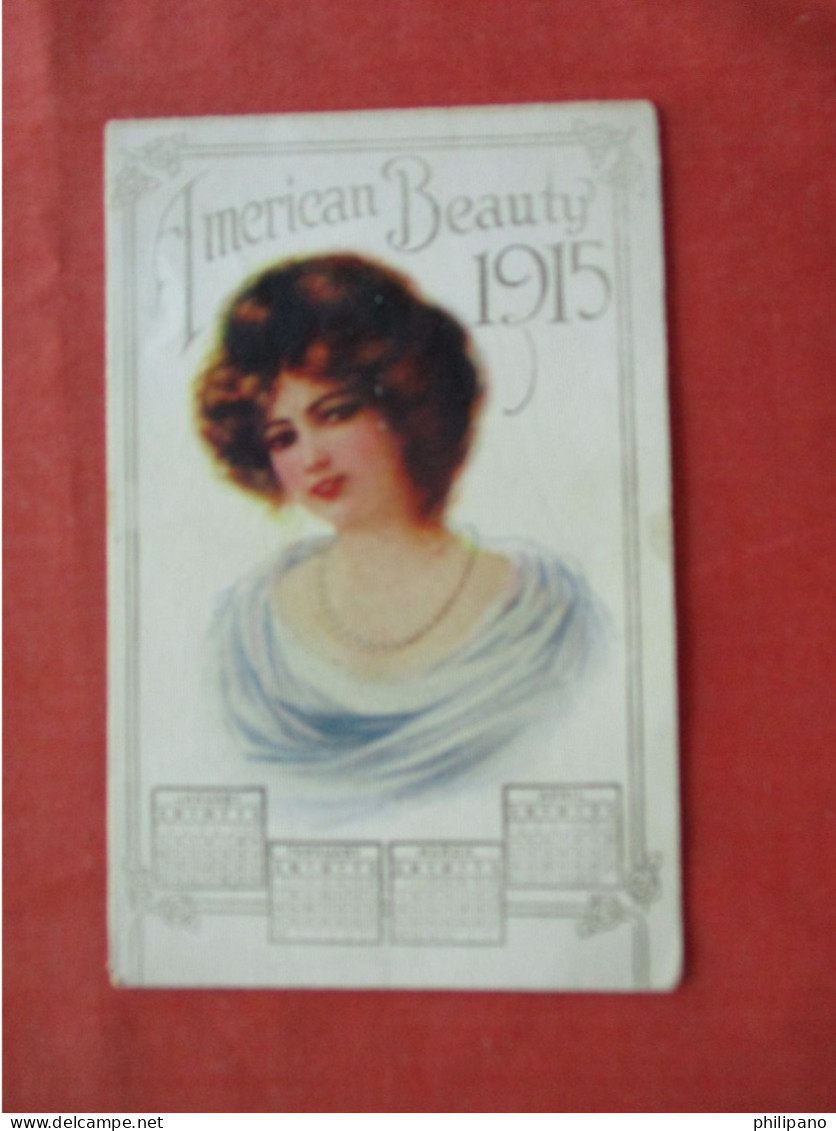 Non Postcard Back--- Tri Fold.  1915 American Beauty Calender  Ref 6402 - Fashion