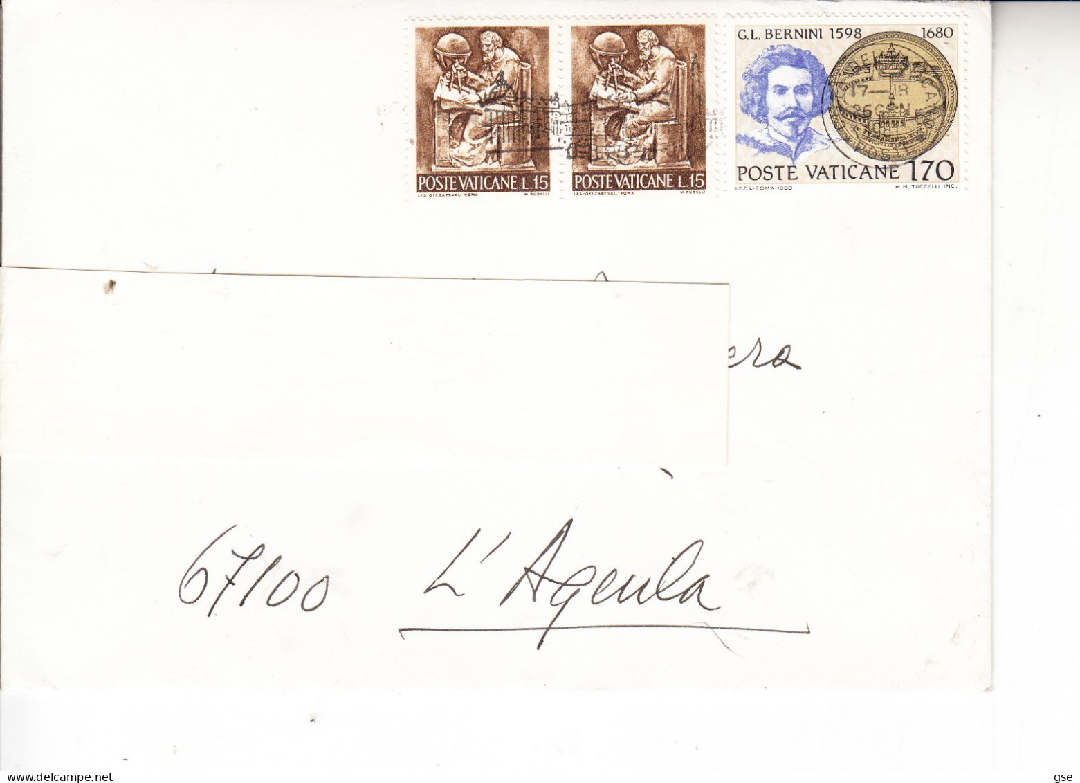 VATICANO  2003 - Lettera Per L'Aquila - Briefe U. Dokumente