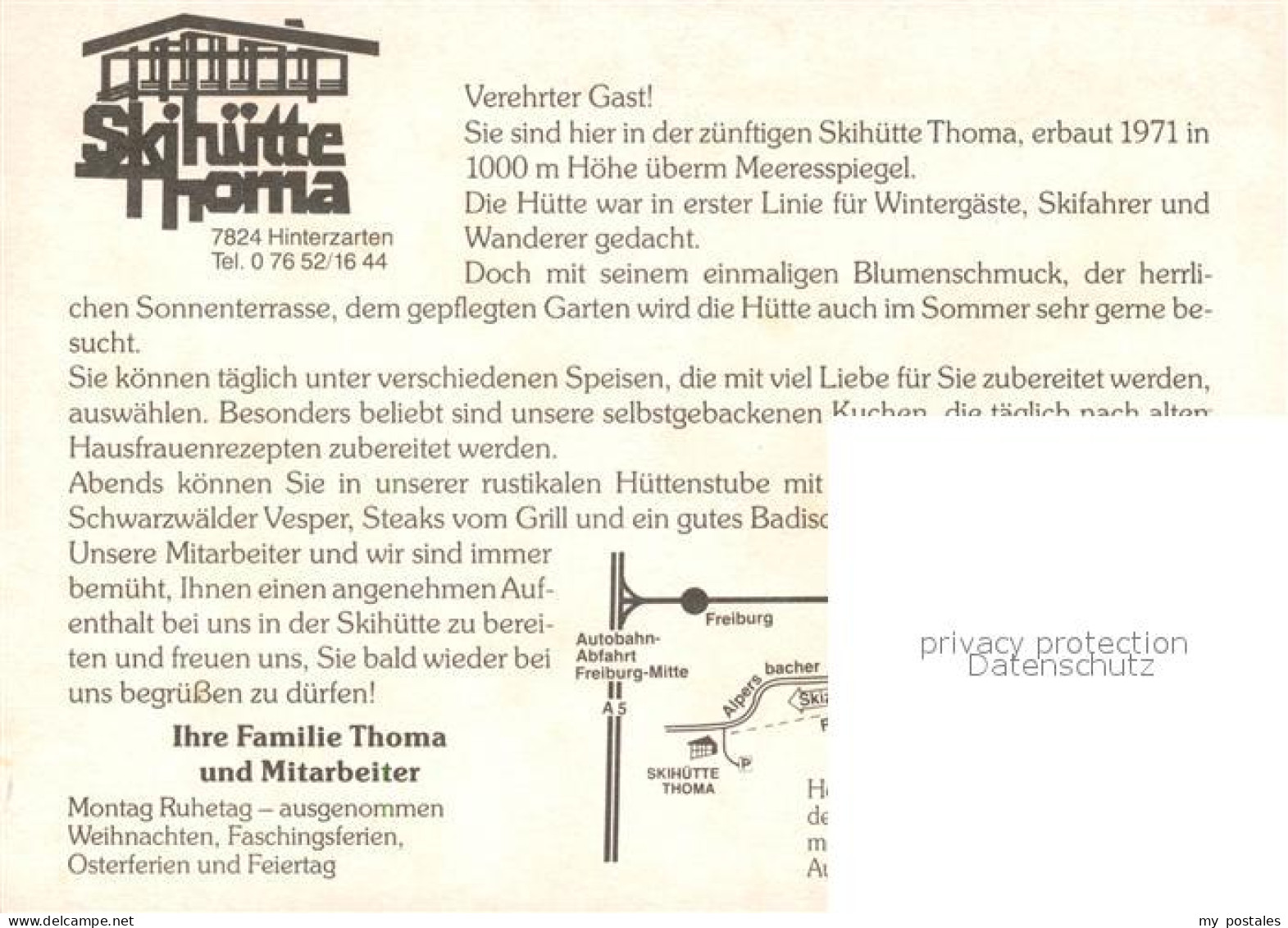 73359896 Hinterzarten Skihuette Thoma Wintersportplatz Schwarzwald Hinterzarten - Hinterzarten