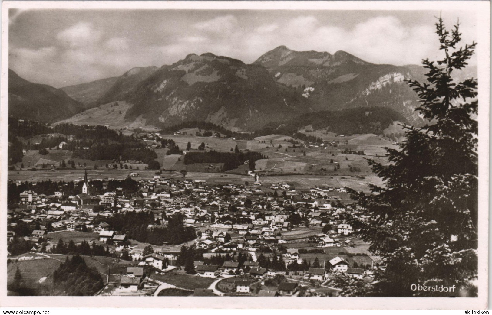 Ansichtskarte Oberstdorf (Allgäu) Totalansicht 1938 - Oberstdorf