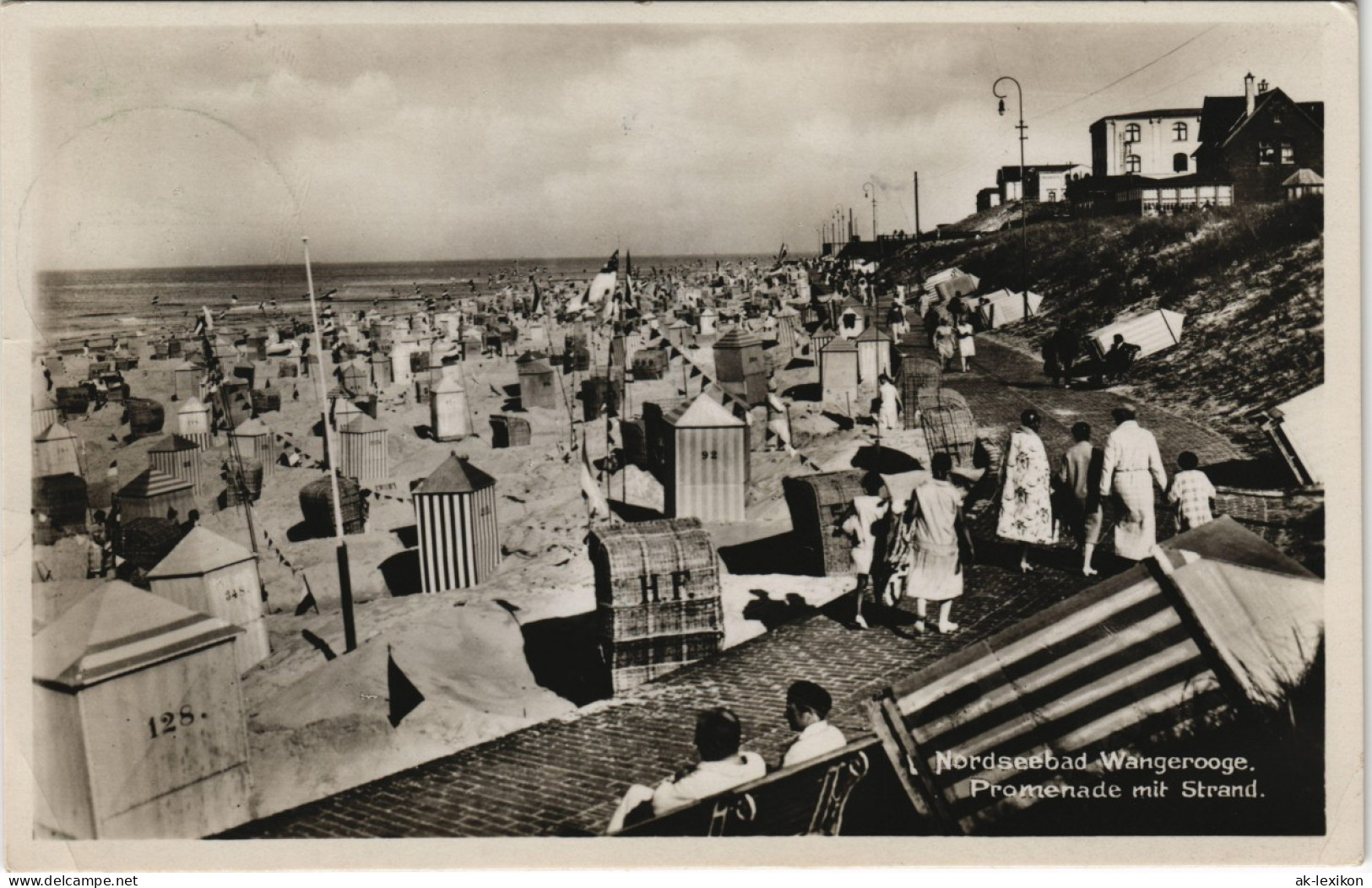 Ansichtskarte Wangerooge Strandleben, Villen Promenade 1935 - Wangerooge