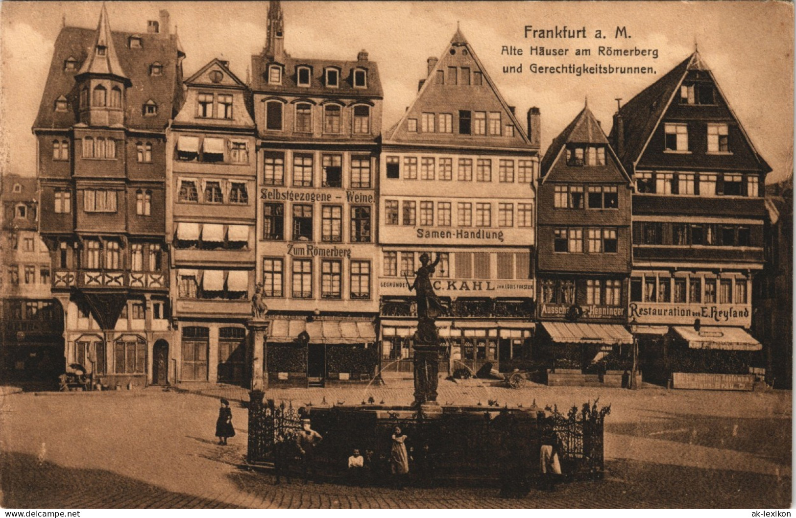 Ansichtskarte Frankfurt Am Main Alte Häuser Am Römerberg 1916 - Frankfurt A. Main