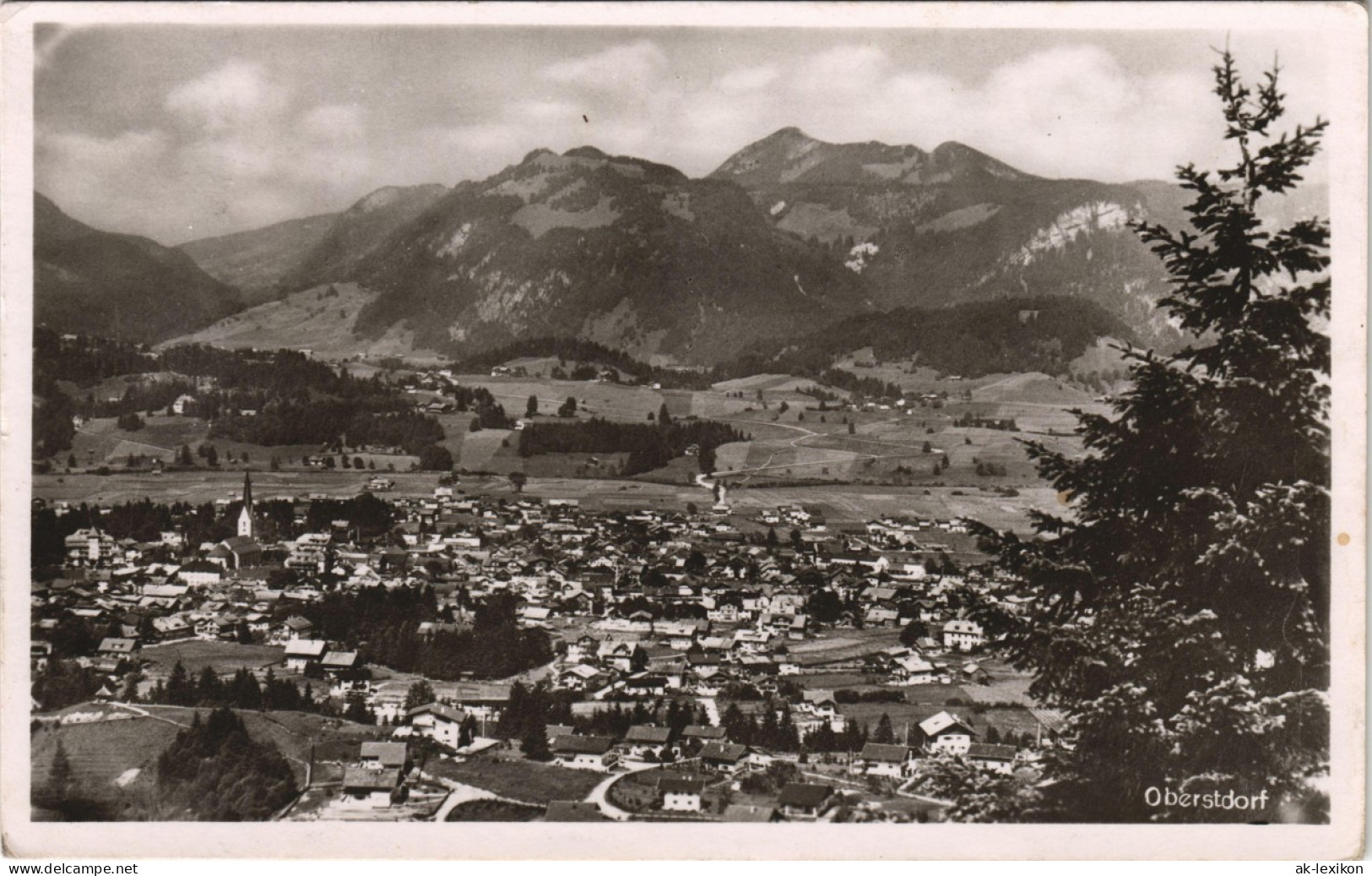 Ansichtskarte Oberstdorf (Allgäu) Blick Auf Die Stadt 1942 - Oberstdorf