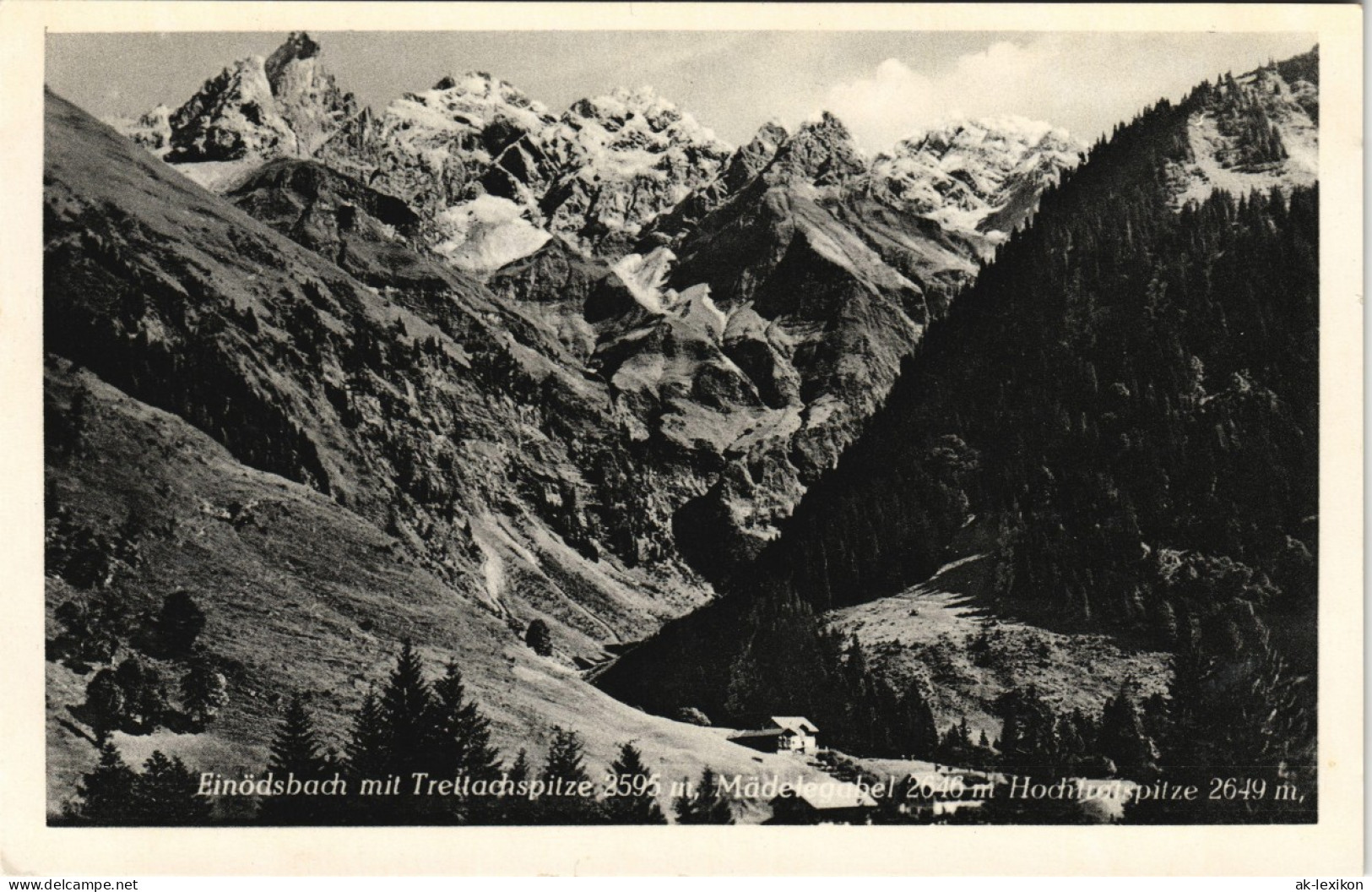 Ansichtskarte Einödsbach-Oberstdorf (Allgäu) Trettachspitze 1942 - Oberstdorf