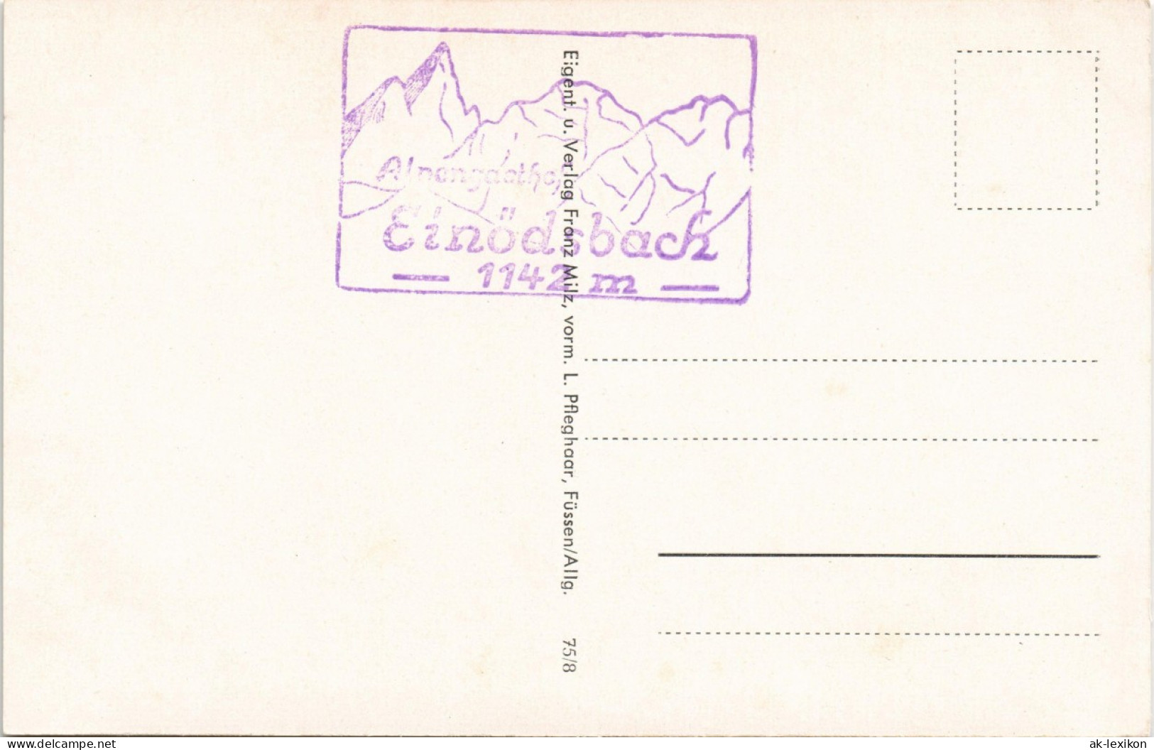 Ansichtskarte Einödsbach-Oberstdorf (Allgäu) Trettachspitze 1942 - Oberstdorf