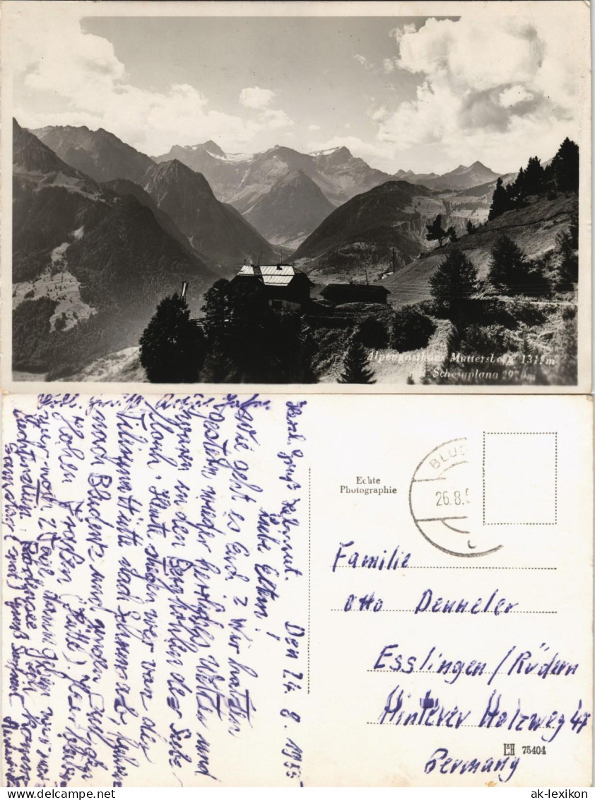 Ansichtskarte  Alpengasthaus Muttersteig - Fotokarte 1953 - Unclassified