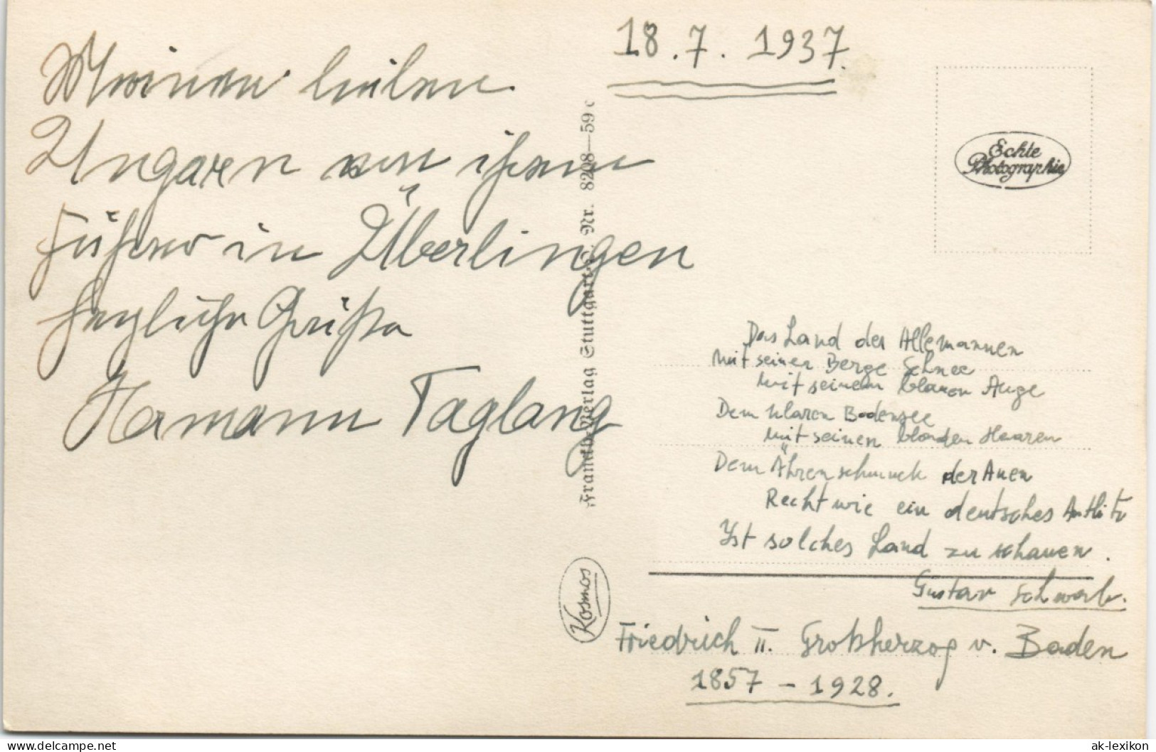 Ansichtskarte Überlingen Landkarte, Dampfer, Umland Mehrbild 1937 - Überlingen