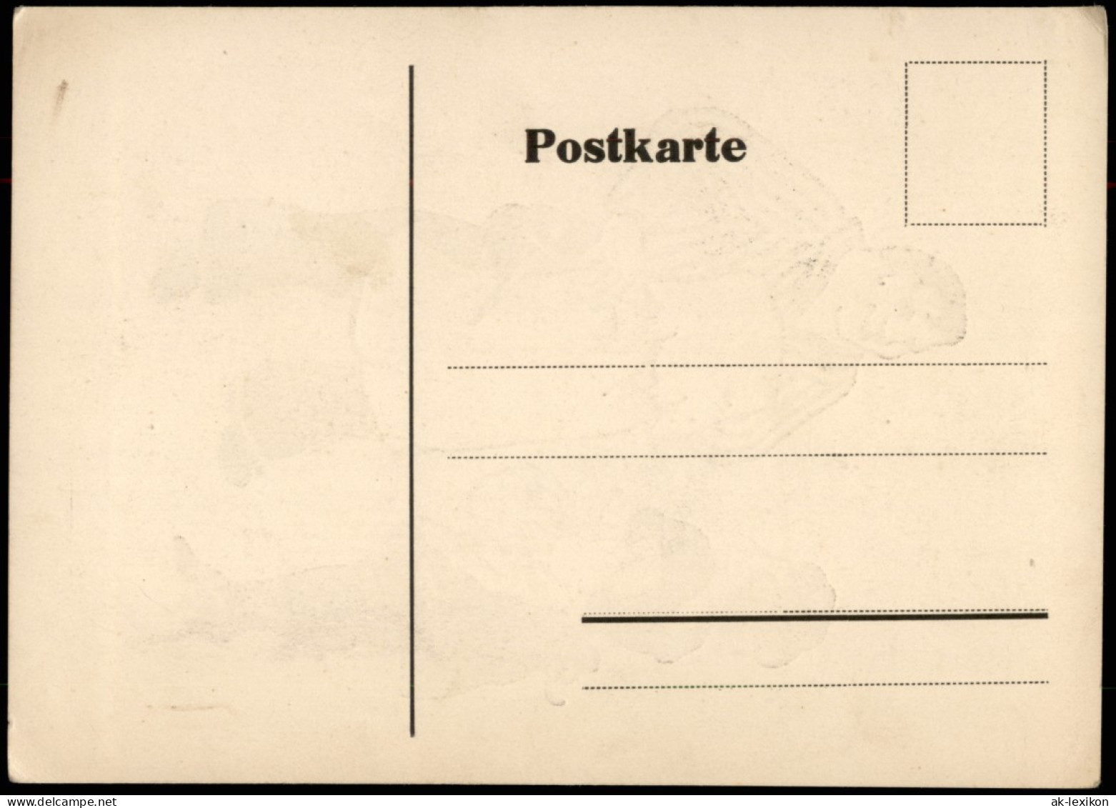 Ansichtskarte  Scherenschnitt/Schattenschnitt Frau Mit Korb Vor Mann 1928 - Silhouetkaarten