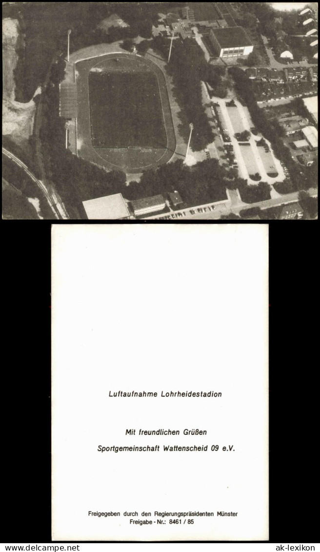 Wattenscheid-Bochum Luftaufnahme Lohrheidestadion Fussball Stadion 1985 - Bochum