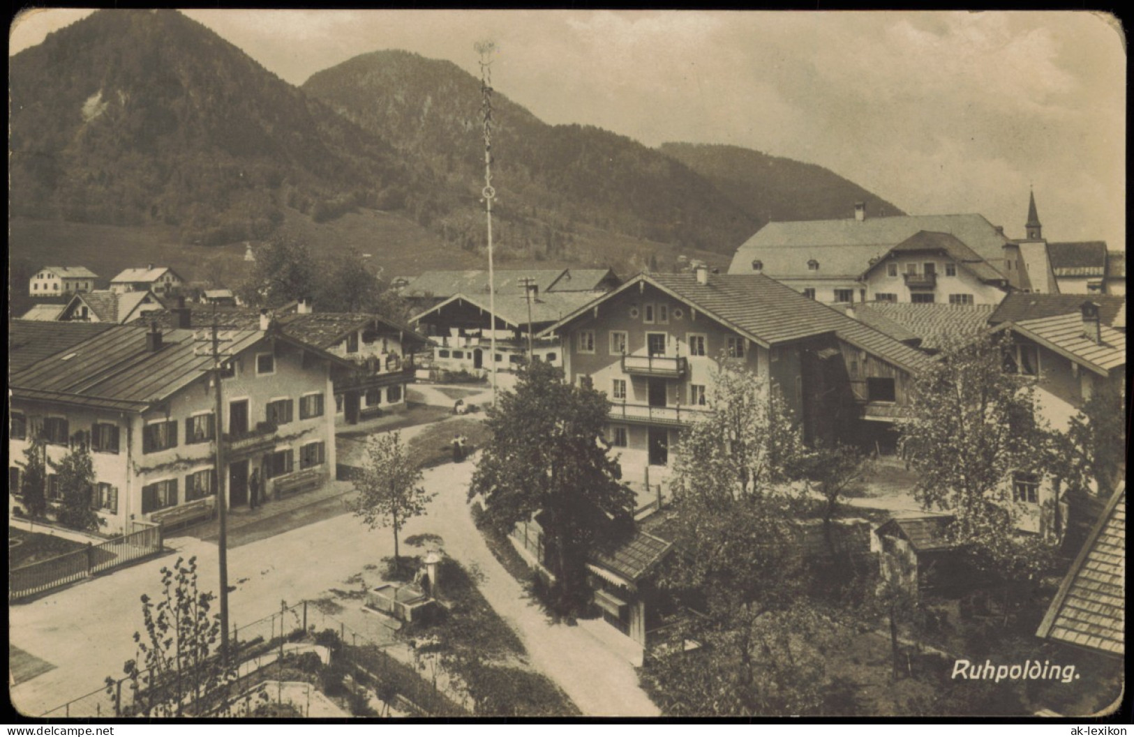 Ansichtskarte Ruhpolding Straßenpartie 1923 - Ruhpolding