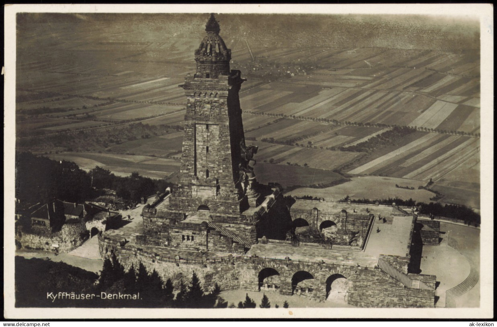 Kelbra (Kyffhäuser) Luftbilder Fliegeraufnahme Denkmal Felder 1933 - Kyffhäuser