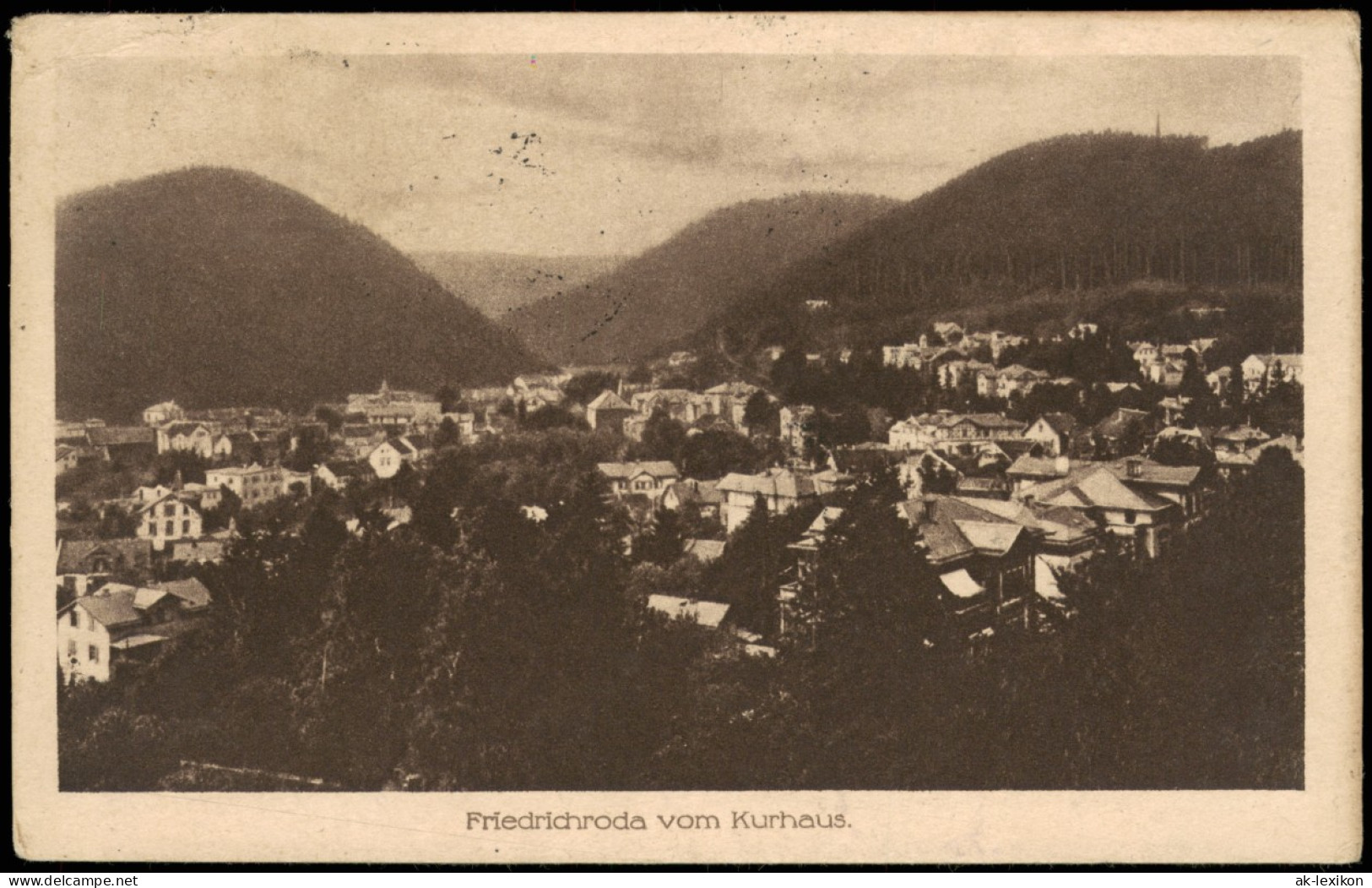Ansichtskarte Friedrichroda Panorama-Ansicht Vom Kurhaus Aus 1920 - Friedrichroda