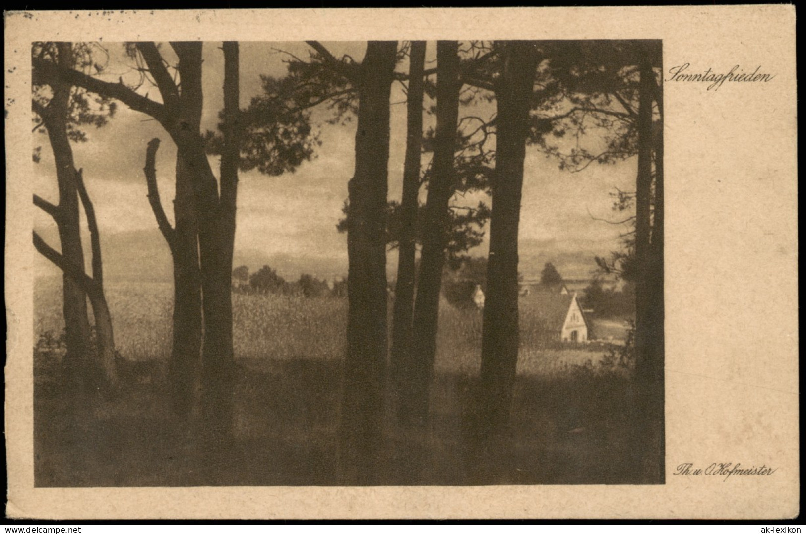 Ansichtskarte  Stimmungsbild Natur "Sonntagsfrieden" 1922 - Non Classés