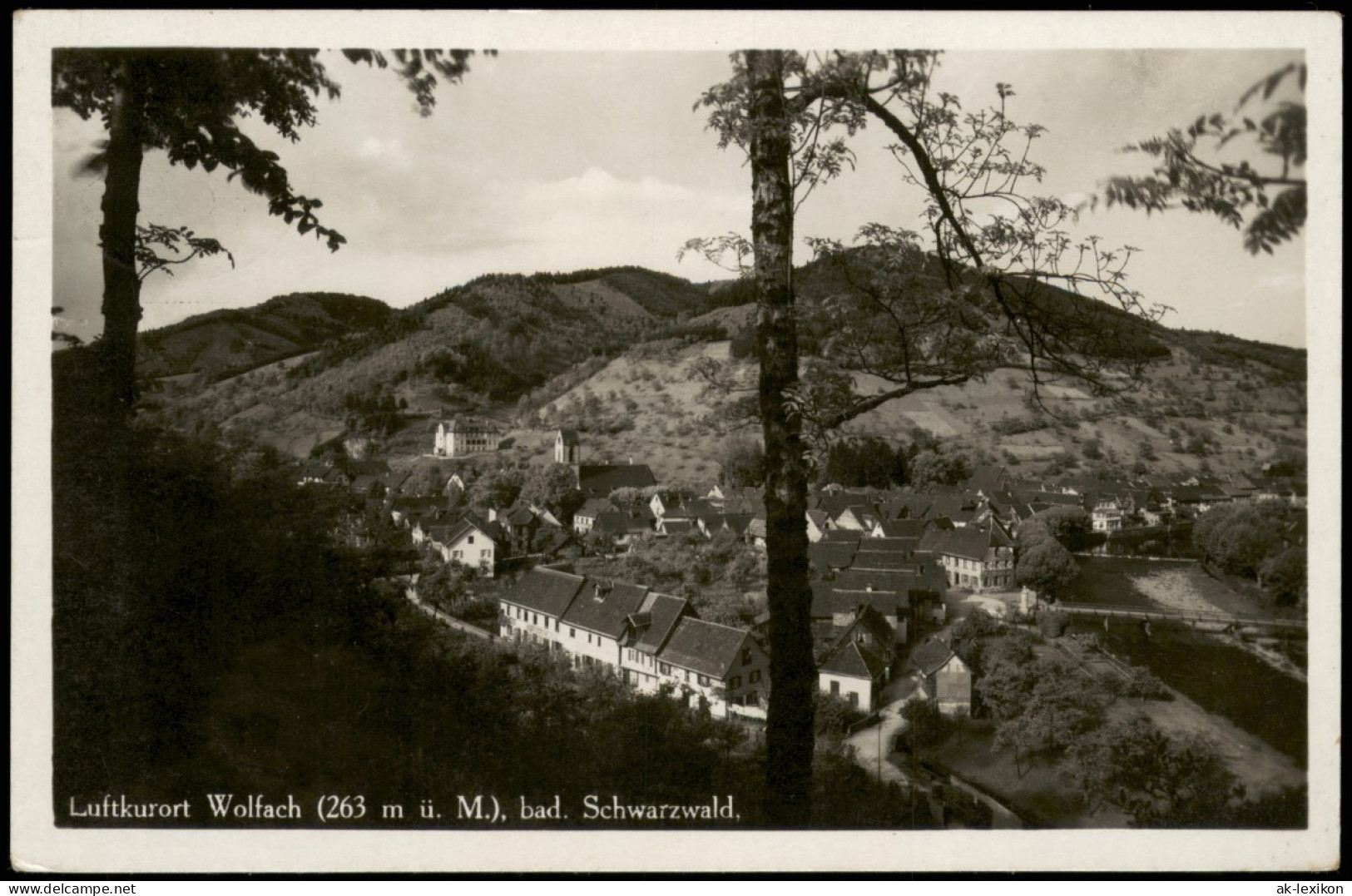 Wolfach (Schwarzwald) Panorama-Ansicht; Ort Im Badischen Schwarzwald 1940 - Wolfach