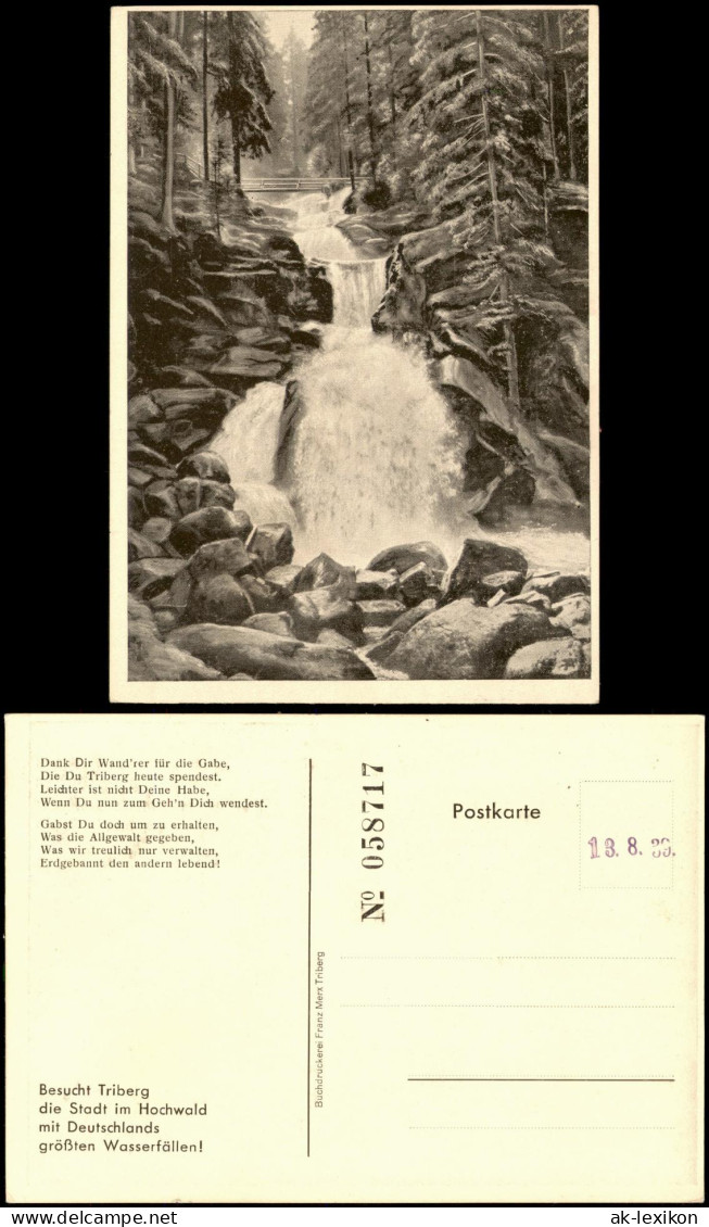 Triberg Im Schwarzwald Kaskaden-Wasserfall (Waterfall) Schwarzwald 1939 - Triberg