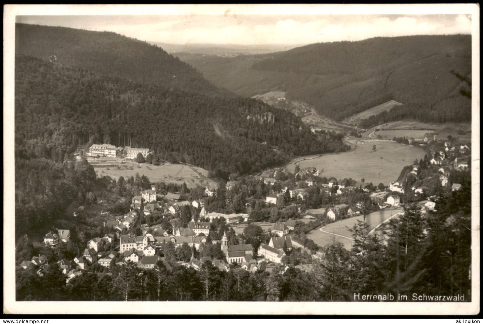 Ansichtskarte Bad Herrenalb Totale 1938 - Bad Herrenalb