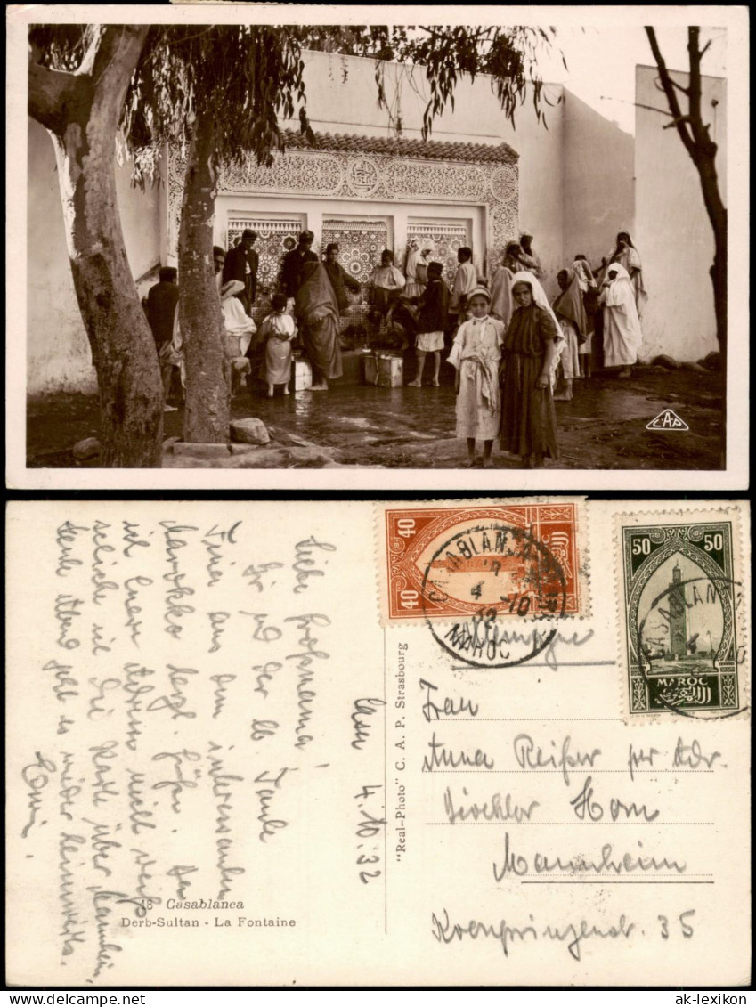 Casablanca الدار البيضاء Derb-Sultan La Fontaine, Einheimische 1932 - Casablanca