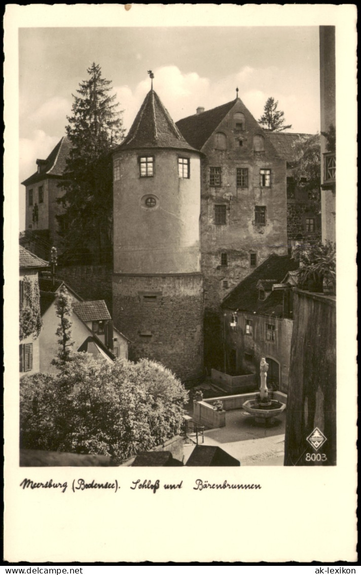 Ansichtskarte Meersburg Schloss Und Bärenbrunnen 1940 - Meersburg