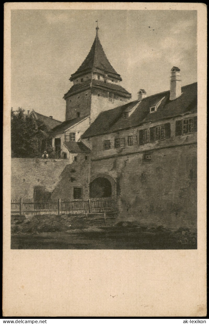 Ansichtskarte  Künstlerkarte: Am Stadttor 1934 - 1900-1949