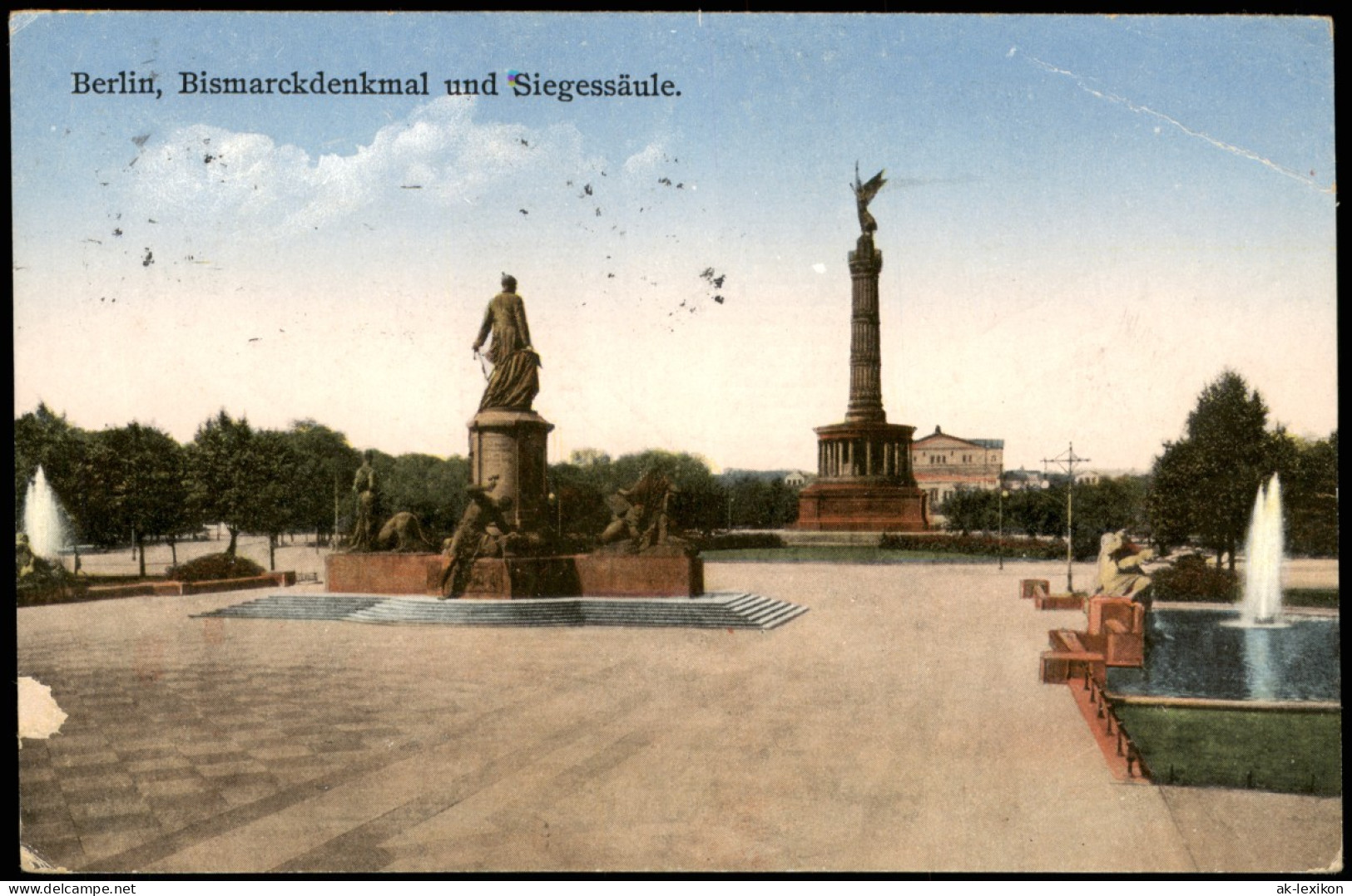 Ansichtskarte Mitte-Berlin Bismarckdenkmal Und Siegessäule 1931 - Mitte