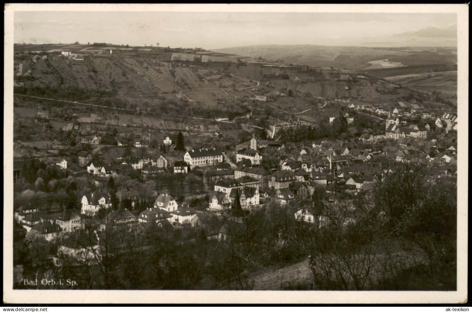Ansichtskarte Bad Orb Panorama-Ansicht 1937 - Bad Orb