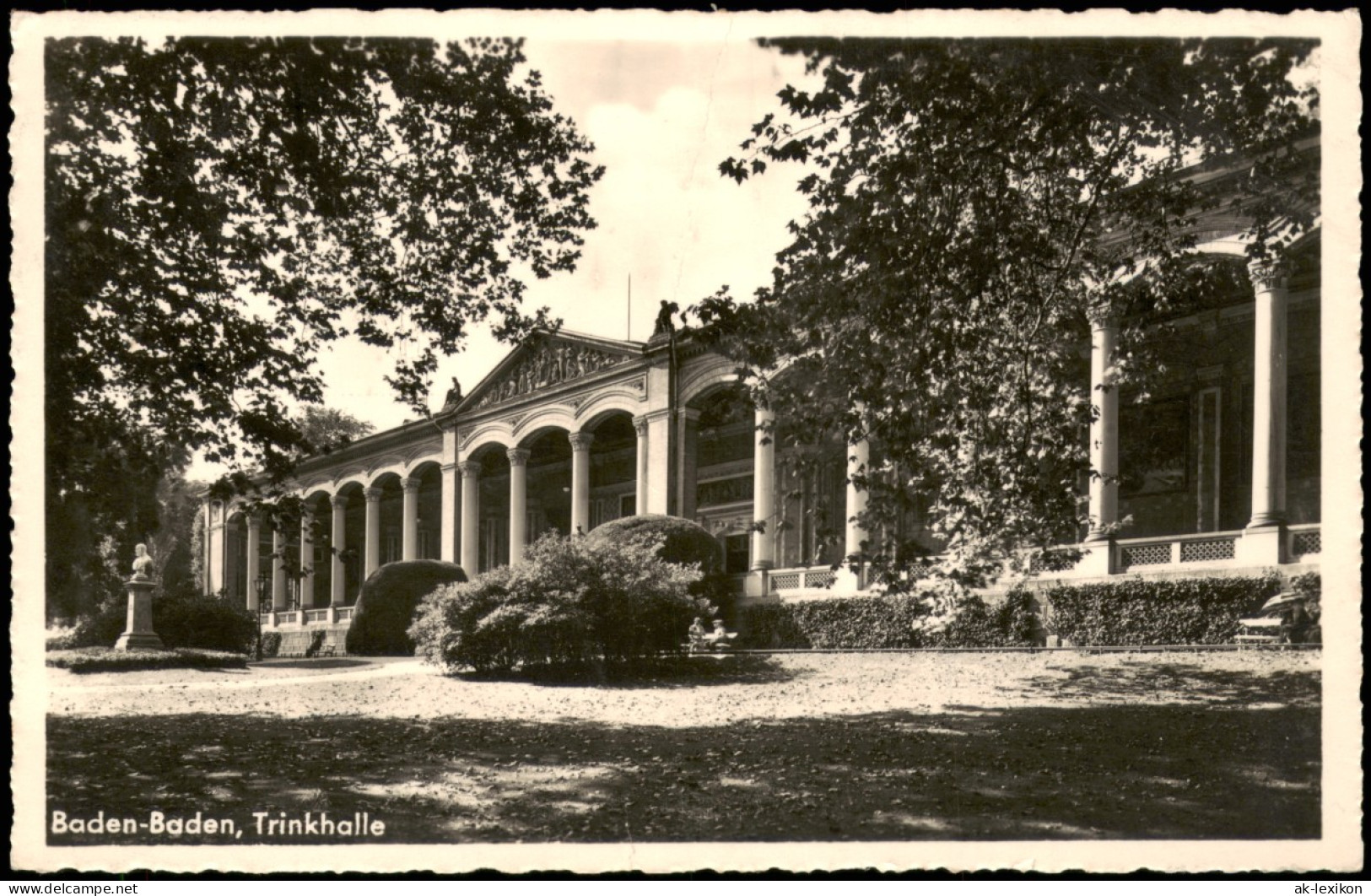 Ansichtskarte Baden-Baden Partie A.d. Trinkhalle 1937 - Baden-Baden
