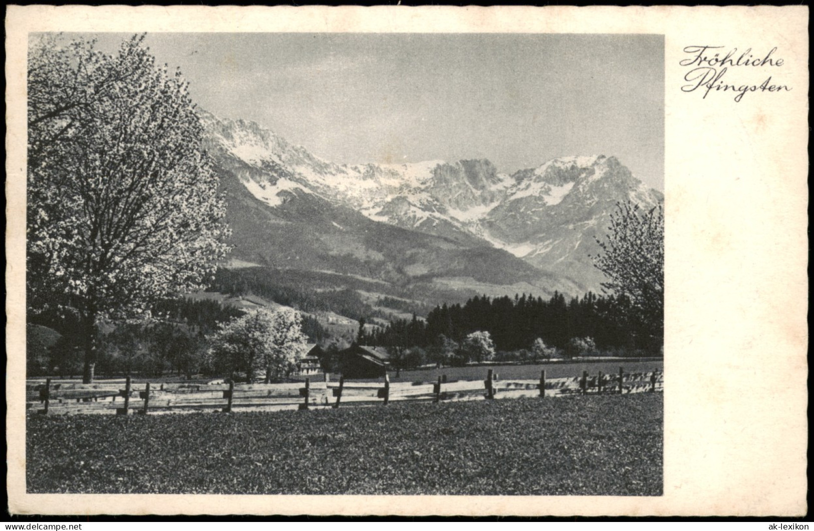 Ansichtskarte Gruss Zu Pfingsten Berg-Landschaft 1941   2. WK Als Feldpost - Pentecôte
