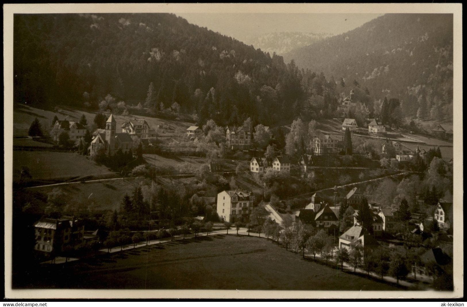 Bad Herrenalb Originalaufnahme Der Kloster-Drogerie Panorama Blick 1930 - Bad Herrenalb