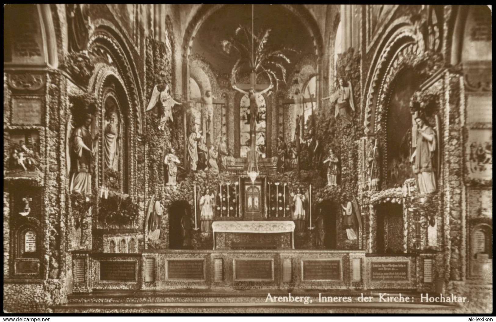 Ansichtskarte Arenberg-Koblenz Inneres Der Kirche Hochaltar 1920 - Koblenz