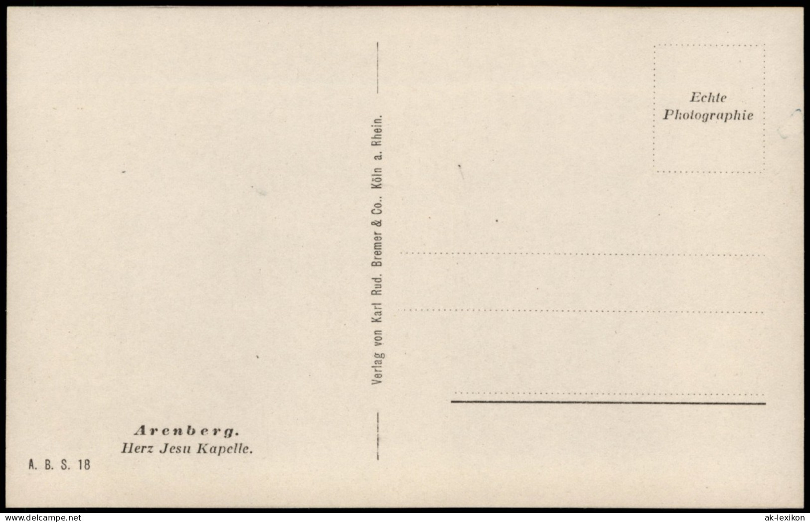 Ansichtskarte Arenberg-Koblenz Herz Jesu Kapelle 1920 - Koblenz