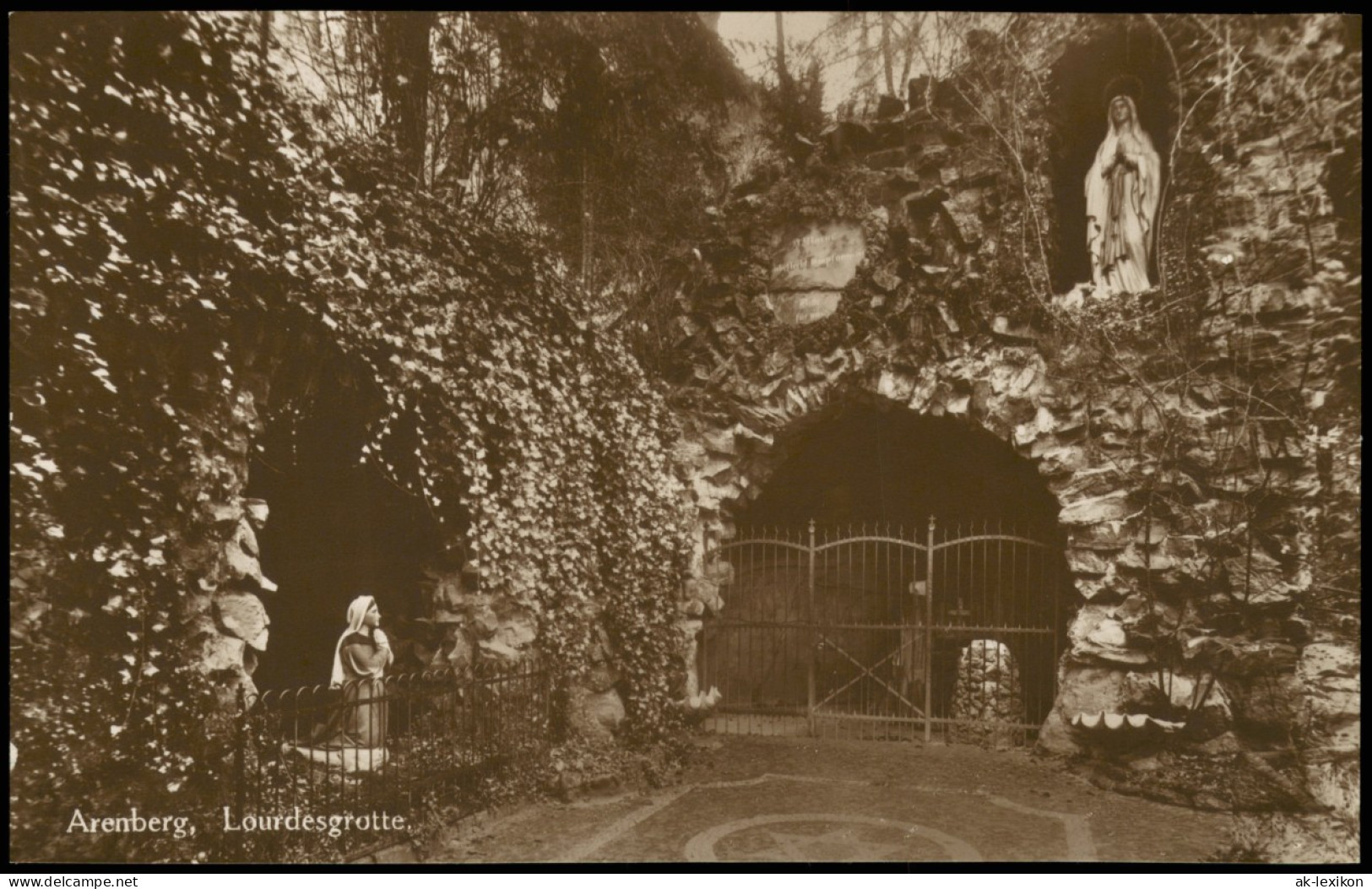 Ansichtskarte Arenberg-Koblenz Arenberg, Lourdesgrotte 1920 - Koblenz