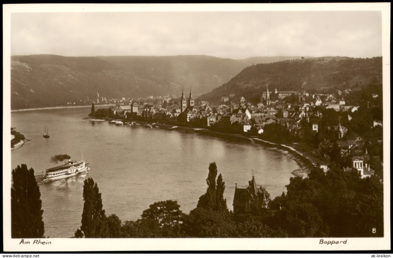 Ansichtskarte Boppard Am Rhein, Rheindampfer 1931 - Boppard