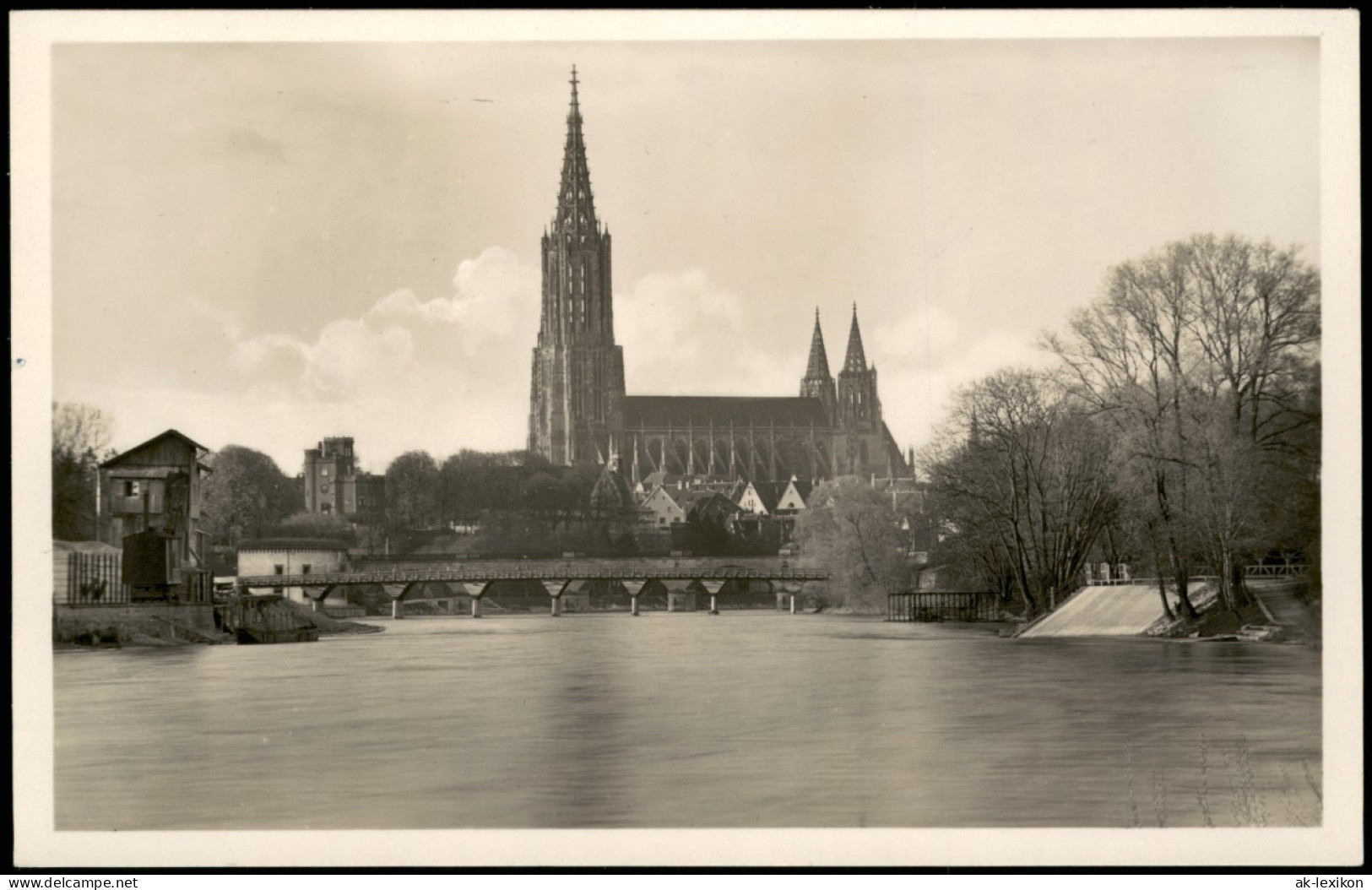 Ansichtskarte Ulm A. D. Donau Donaupartie Und Münster 1936 - Ulm
