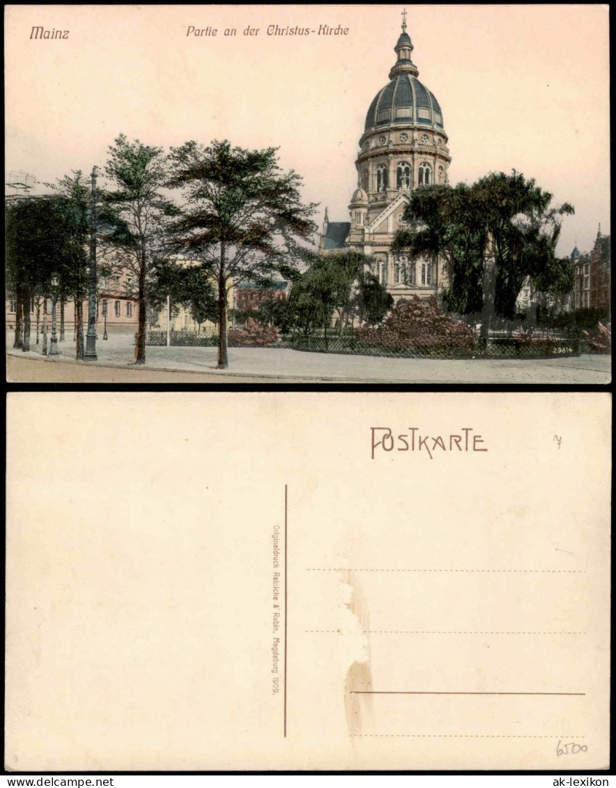 Ansichtskarte Mainz Partie An Der Christuskirche 1909 - Mainz