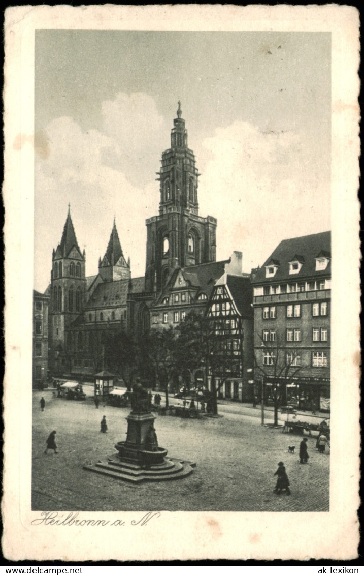 Ansichtskarte Heilbronn Kilianskirche, Robert Mayer Denkmal 1929 - Heilbronn